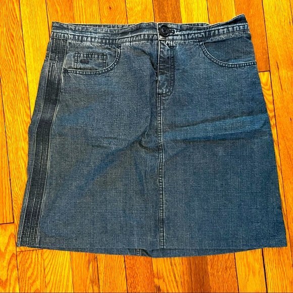 Marc Jacobs Dark Wash Zip Fly Front Denim Skirt Size 8 - Picture 1 of 5